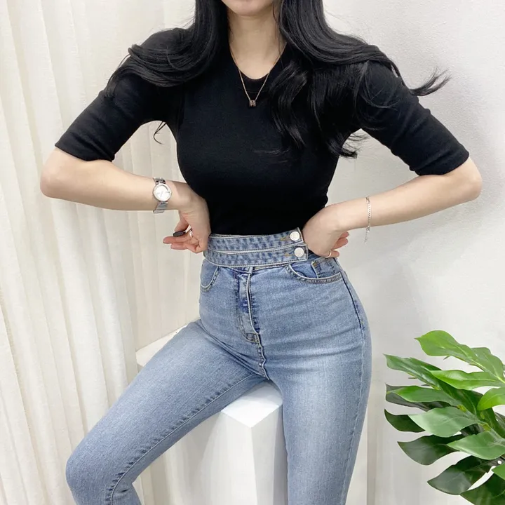 🚀당일발송🚀[묶음할인/데일리] 봄 여름 메이 부들 샤베트 5부 티셔츠 이너티 상세 이미지 53