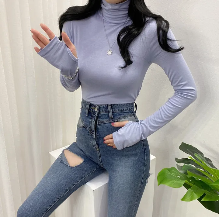 🚀당일발송🚀[묶음할인/8컬러] 가을 겨울 로하 워머 폴라 티셔츠 이너티 상세 이미지 37