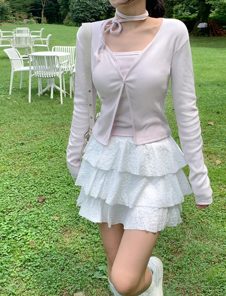 [MADE/3pcs/활용도최고] 비올라 브이넥 탑 가디건set (6color) 상세 이미지 66