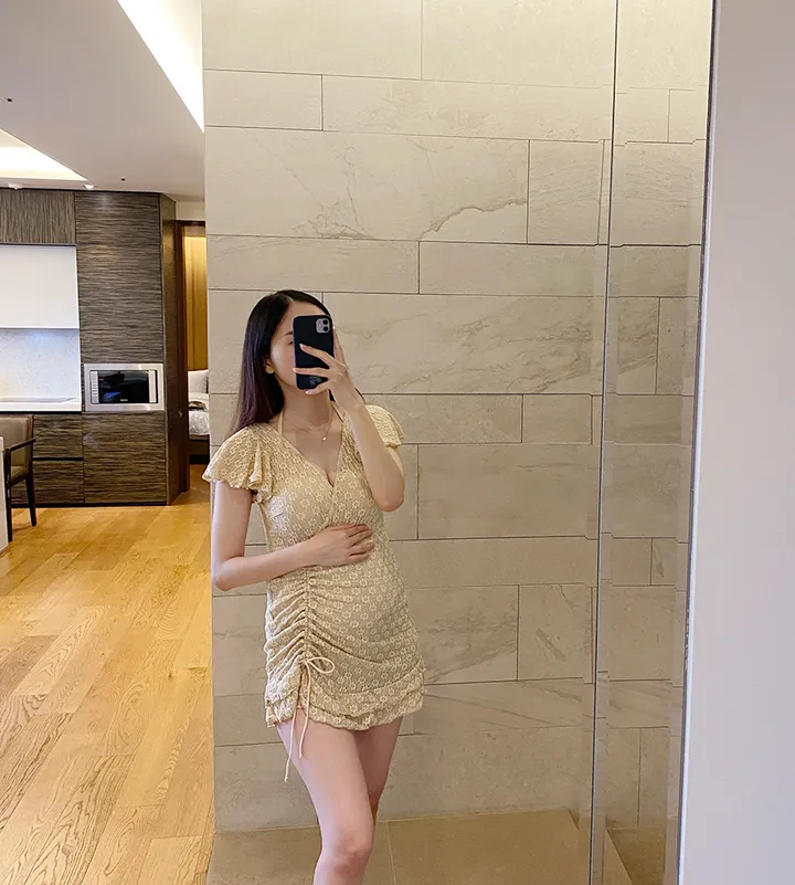 [3size] 데이지 플라워 빅사이즈 모노키니 원피스 수영복 만삭 임산부 태교여행 임부복 상세 이미지 10