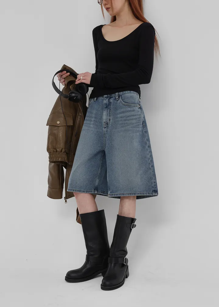 [2천장판매] [B-DENIM] WASHING HALF PANTS 023 상세 이미지 30