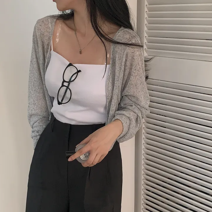 [햇빛차단☀️/블랙 당일출고!] 자체제작 #크치Made 순애 린넨 세미 크롭 볼레로 여름가디건 - cd (장마룩,워터밤,흠뻑쇼 필수템) 상세 이미지 35