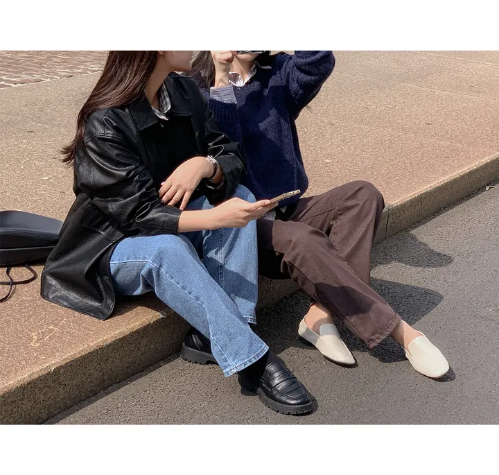[자체제작/오늘출발/1만장돌파!]#봄🌷 바텐 오버핏 하프 레더 자켓 (데일리룩/개강룩/봄아우터/봄자켓/레더자켓/가죽자켓/루즈핏) 상세 이미지 146