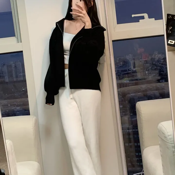 봄신상 고퀄리티 벌룬소매 아방핏 집업니트가디건  4COLOR 상세 이미지 39