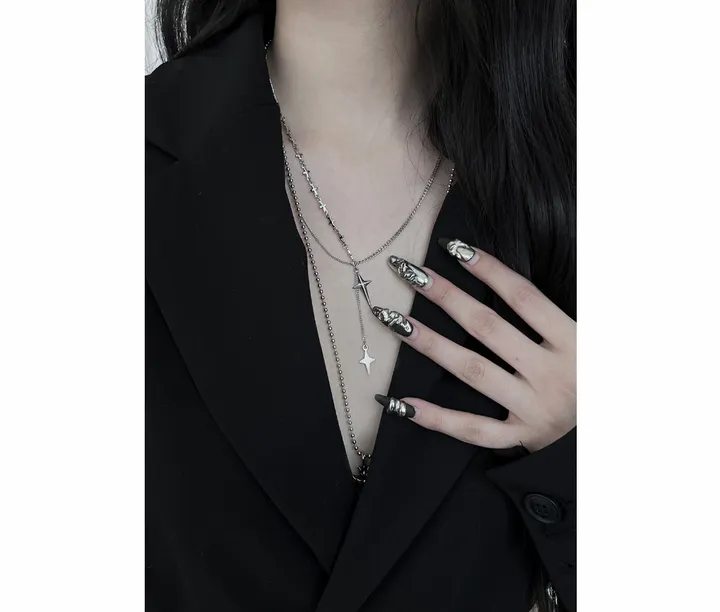 surgical cross layered necklace 상세 이미지 11