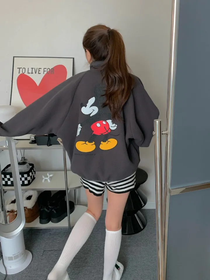 [🌠디즈니정품💭/남녀공용❤️/도링룩단독🤸] 미키 후리스 점퍼 미키마우스 캐릭터 뽀글이 집업 잠바 겨울 아우터 (3color) 상세 이미지 46