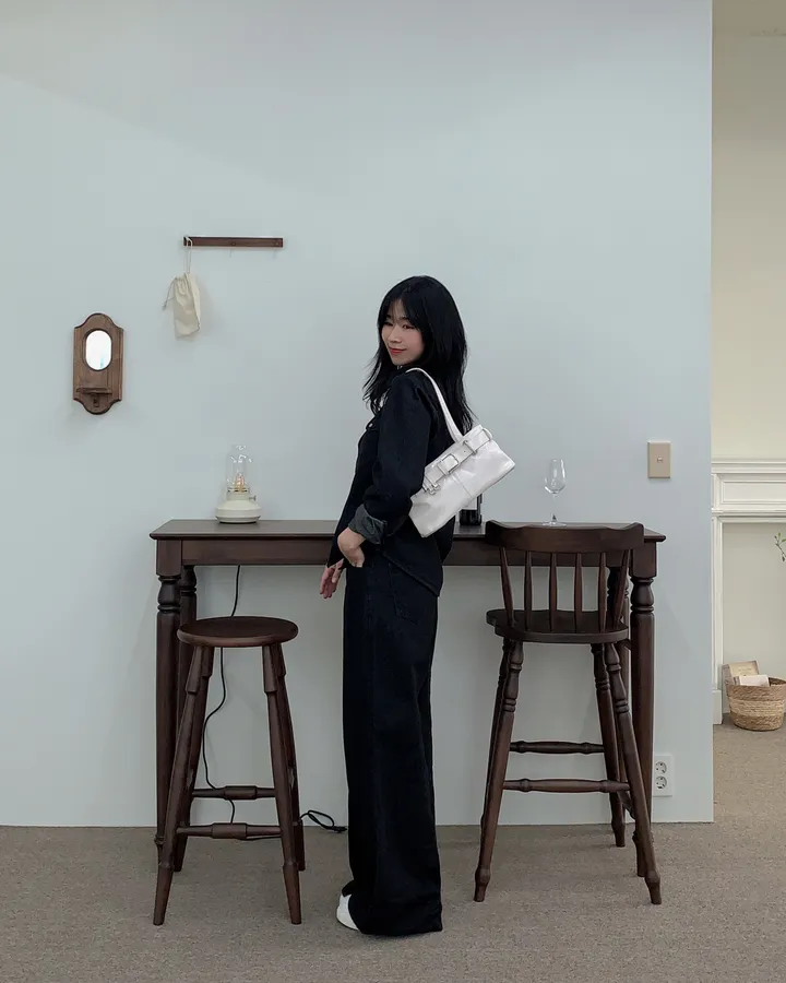 [하이퀄✨데님set] 2컬러/ 데님셔츠+와이드 데님팬츠 투피스 세트 /S.M.L 상세 이미지 27