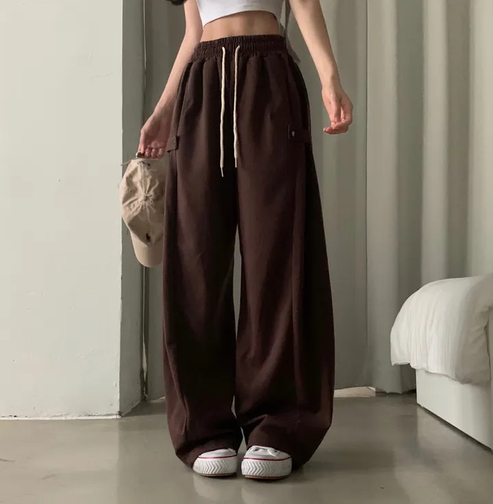 Made [봄컬러추가/🤍숏,롱!] 비어 사이드스냅 비죠, 버튼 롱와이드 트레이닝 추리닝 밴딩팬츠 - 12color 상세 이미지 13