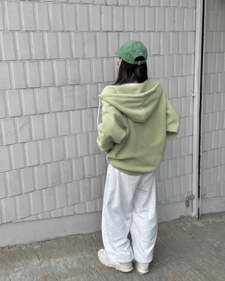 후리스 레터링 더비 투웨이 후드zip up -10col 상세 이미지 25