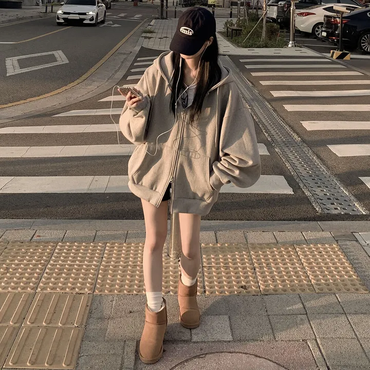 [자체제작/남녀공용/양기모] 리얼왕오버핏! 투웨이 후드집업 빅사이즈 상세 이미지 28
