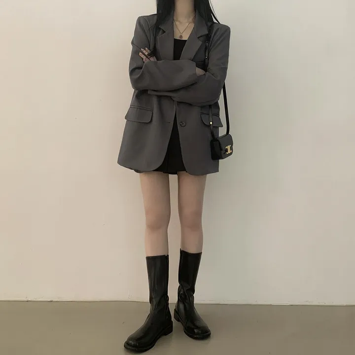 [봄ver/리얼오버핏] 고퀄! 모던 박시 데일리 투버튼 사이드포켓 싱글자켓 오피스룩 하객룩 데이트룩 빅사이즈 상세 이미지 25