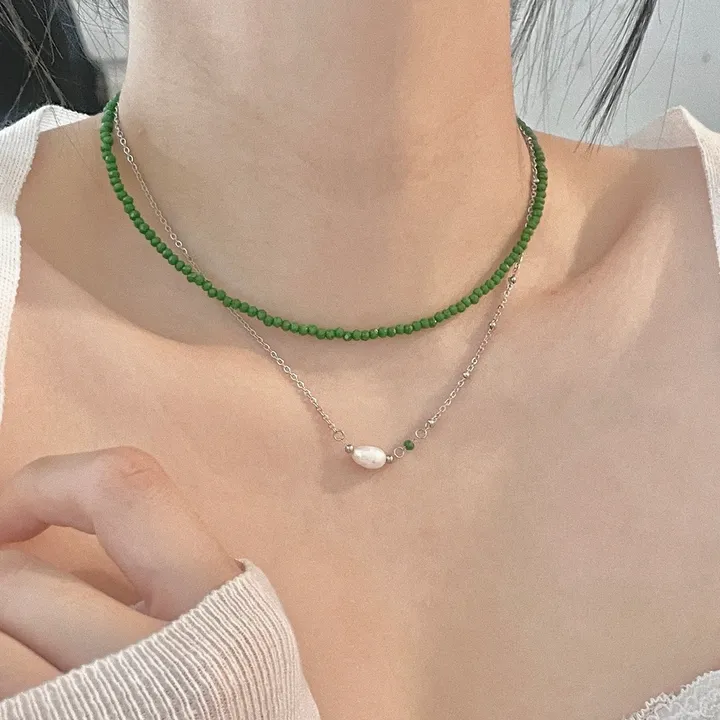 *made* 사계절 만능 레이어드 론델 비즈 목걸이 (2size 13color) 상세 이미지 8