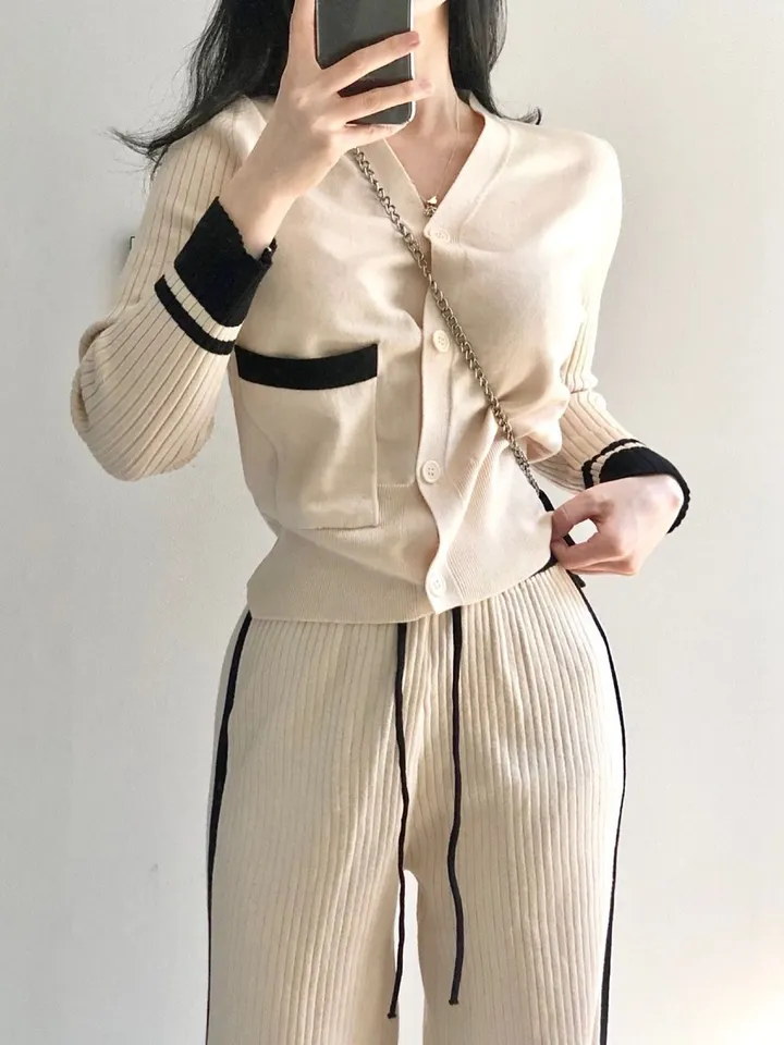 빠른🔥고퀄버전🩷원조✔️다니 롱투피스세트(긴바지,긴팔버전)104,투피스추천,트레이닝,배색추리닝,츄리닝추천,롱바지,여름바지,가디건,가디건세트,데일리,꾸안꾸,단추가디건,봄,가을 상세 이미지 13