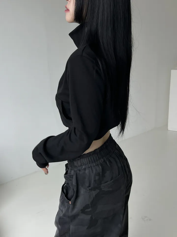[❤️‍🔥주문폭주❤️‍🔥/당일배송🚀] 카브 하이넥 언발 폴라 집업 상세 이미지 17