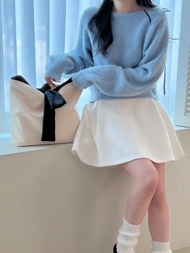 봄신상 리본 에코백 캔버스 가방(캐쥬얼, 리본포인트백) 상세 이미지 13