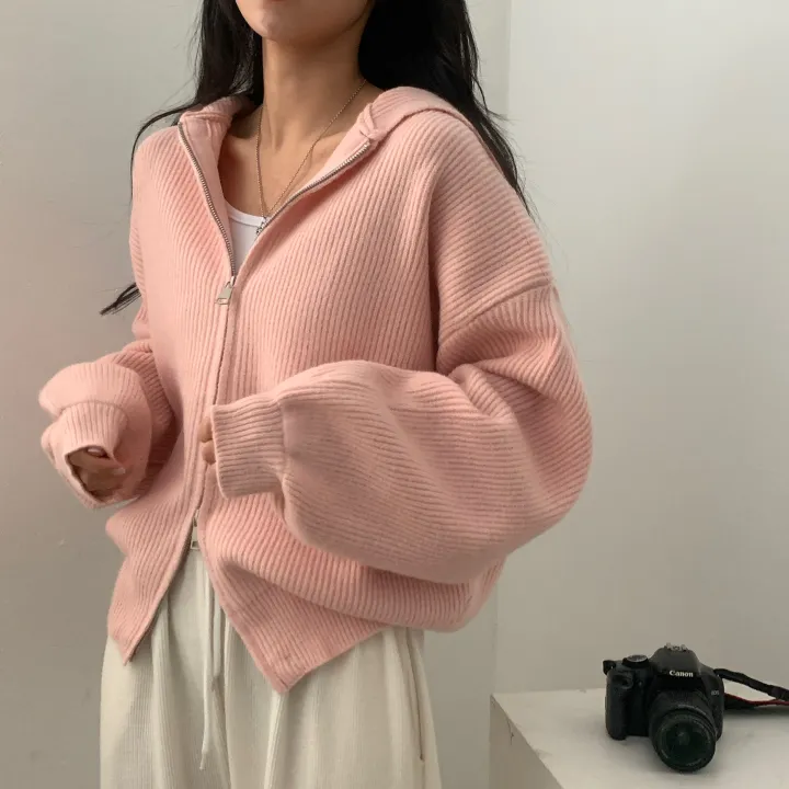 [후기보장✨/폭닥소재] 포근핏, 왕루즈핏 투웨이 니트 후드집업,점퍼 - 5color 상세 이미지 16