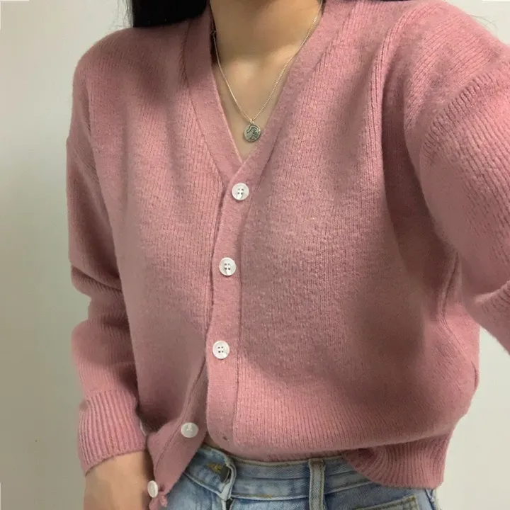 [7컬러/도톰해요!] 촘촘한 짜임의 데일리 브이넥 니트 가디건 상세 이미지 28