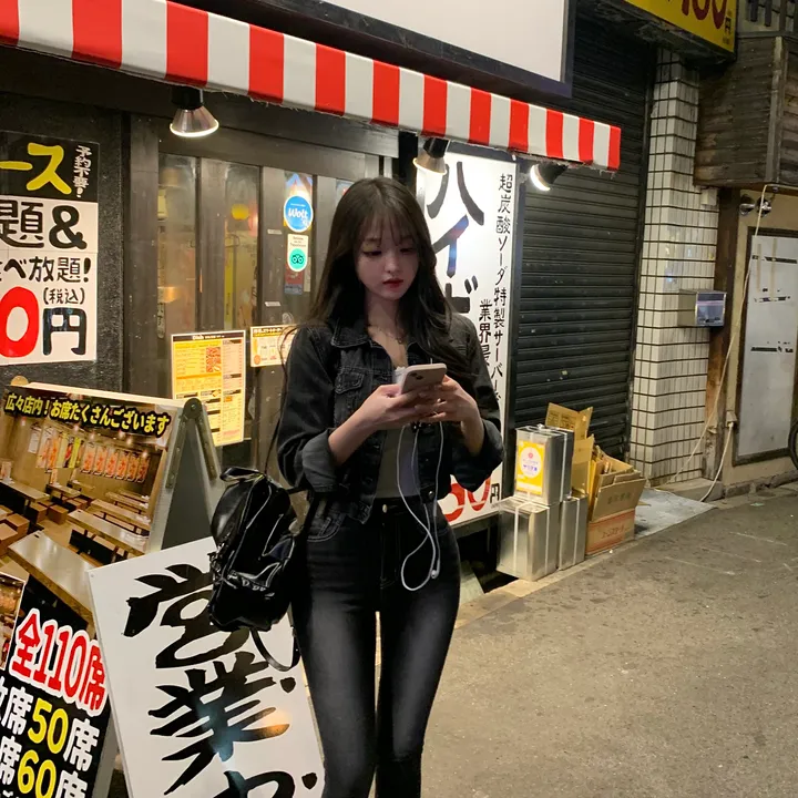 재입고완료 [ 인스타폭주템🐰🖤 ] 포트 흑청 데님 청자켓 크롭 봄 자켓 상세 이미지 13