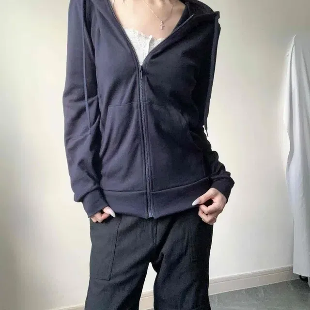슬림루즈, 교복템🤍 말라보이는 특양면 컴포트 후드집업 (10color/3size/사계절/엉덩이 덮는 기장)