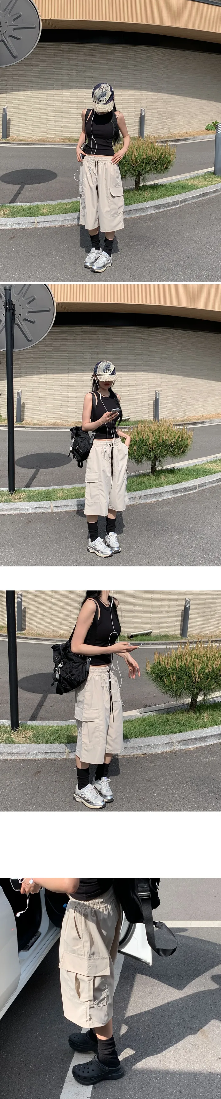 [데일리🖤/힙코디추천] 버뮤다 하프 카고 팬츠 - 4color 상세 이미지 9