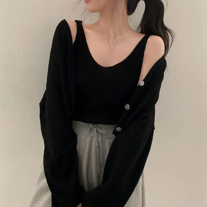 [✨SET가격/3천장 돌파!✨]피부에 달라붙지 않는, 부클 가디건+나시 투피스 세트 상세 이미지 52