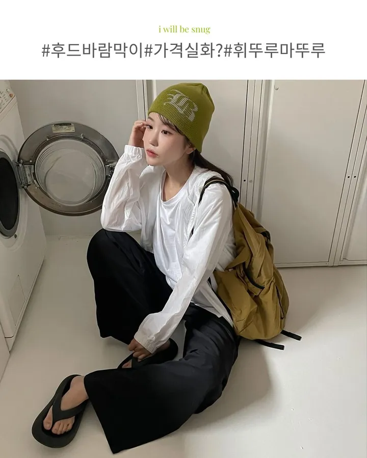 [🔥반응폭주/살안타템/휘뚜루~]샐리 고프코어 후드 바람막이 윈드 브레이커 점퍼 상세 이미지 6