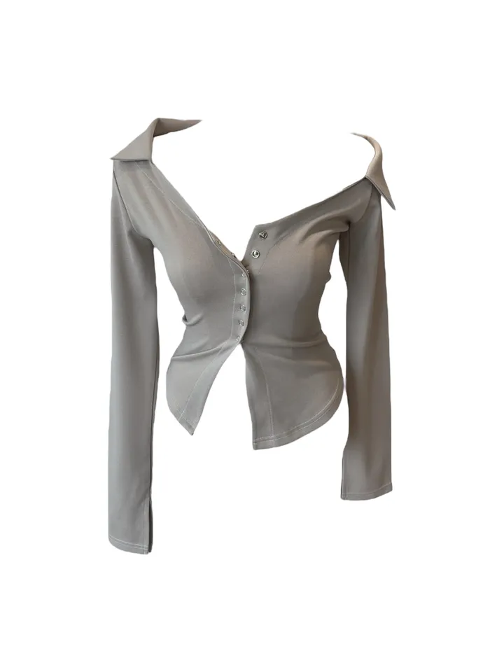 Kitzha deep v-neck blouse cardigan 키츠하 딥 브이넥 블라우스 가디건 상세 이미지 12