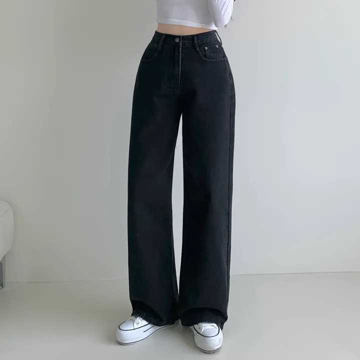 ["인생"데님🖤/기장선택/~XL] 올데이 하이웨스트 캣브러쉬 워싱 데님 와이드 팬츠 바지 키작녀 키큰녀 빅사이즈 청바지 상세 이미지 37