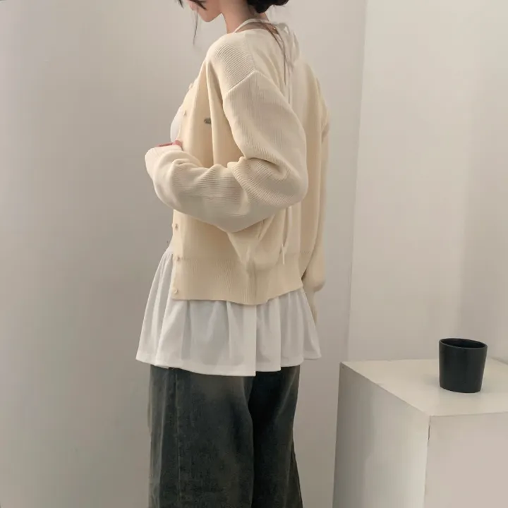 [봄🌸/부드러운!] 싱볼 라운드 펜던트 니트여리핏 가디건 - 6color 상세 이미지 30
