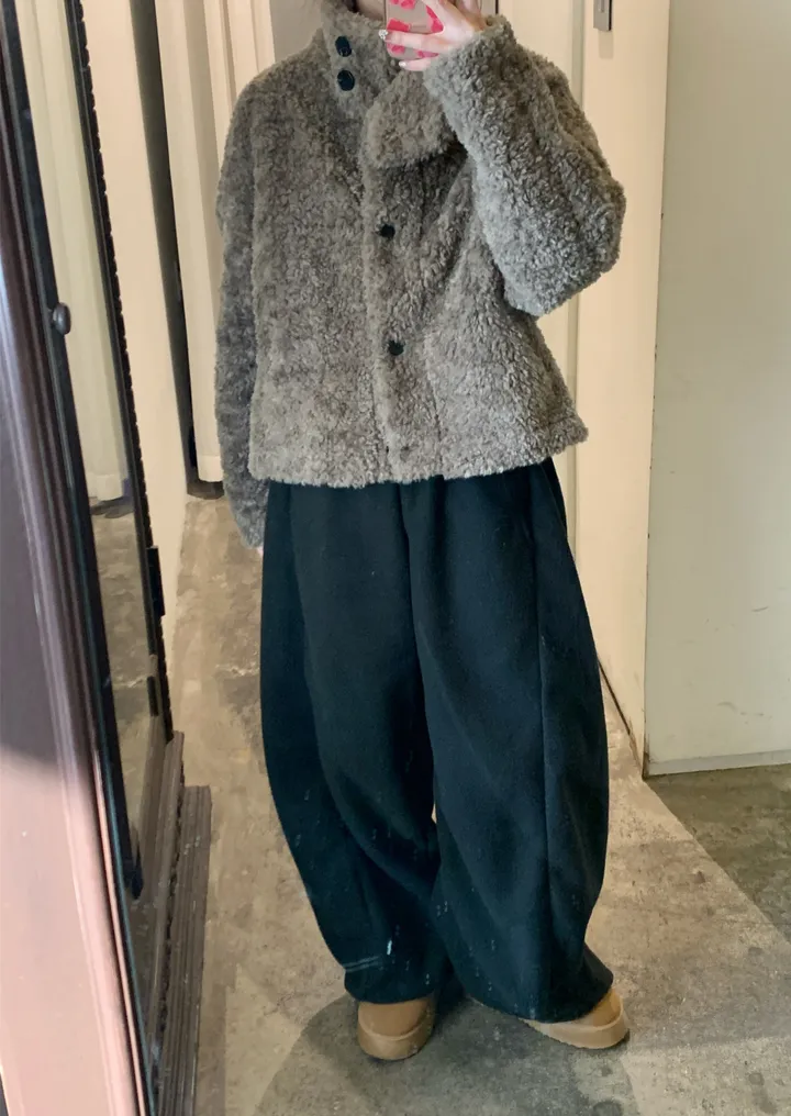 [최저가!/에이블리인기템*.*] 하이넥 터틀 뽀글이 퍼 자켓 겨울자켓 아우터 덤블 숏자켓 숏코트 플리스자켓 상세 이미지 41