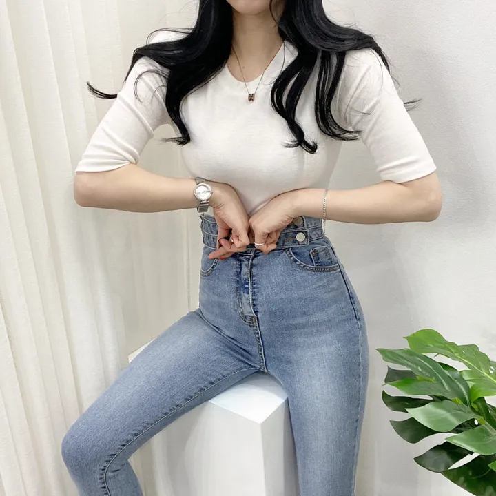 🚀당일발송🚀[묶음할인/데일리] 봄 여름 메이 부들 샤베트 5부 티셔츠 이너티 상세 이미지 6