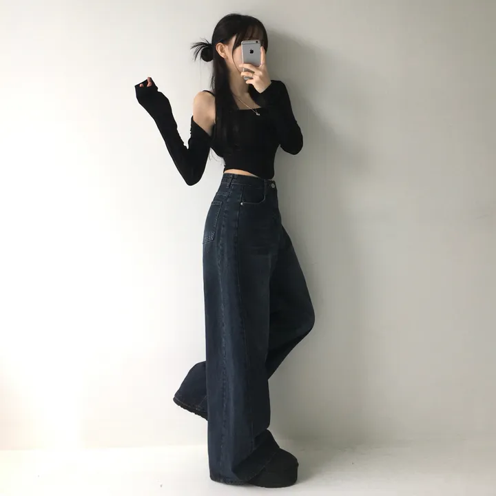 후기극찬🖤[사계절템/인생바지ᰔ] 세이브 데일리 빈티지 워싱 하이웨스트 로우 와이드 데님 팬츠 청바지 롱와이드 사계절팬츠 상세 이미지 9