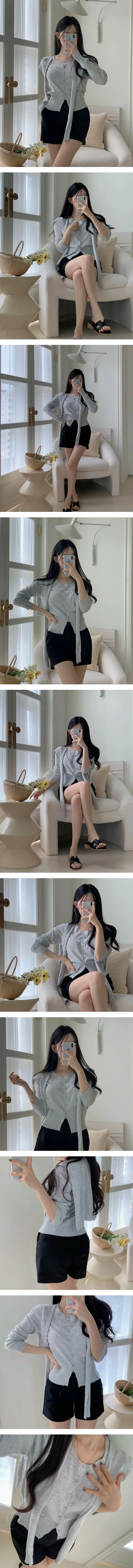 봄버젼🌸[숄+가디건세트]  어깨 숄 라운드 보들 여리 봄 긴팔 니트가디건 상세 이미지 7
