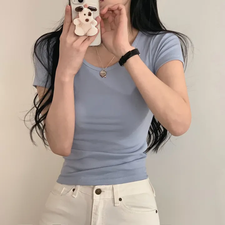[1+1추가할인🤍/13컬러] 데일리 기본 유넥 반팔티 상세 이미지 25