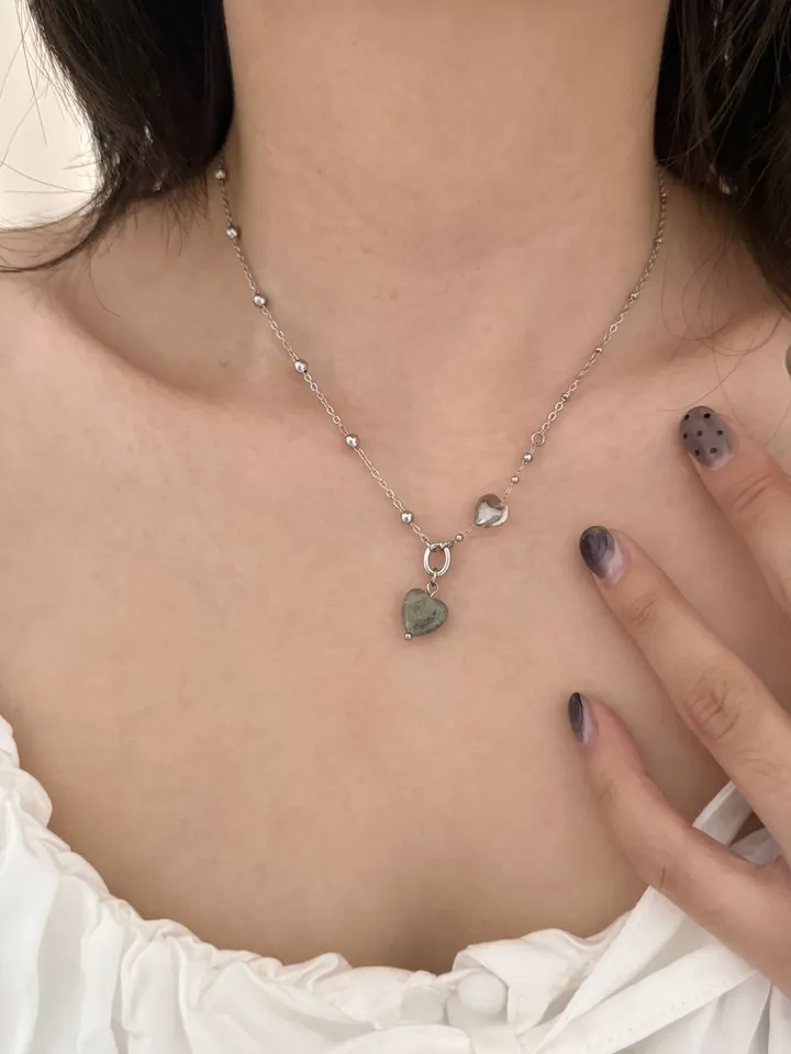 [변색X] 쓰리 원석 써지컬체인 목걸이 (3color) 상세 이미지 19