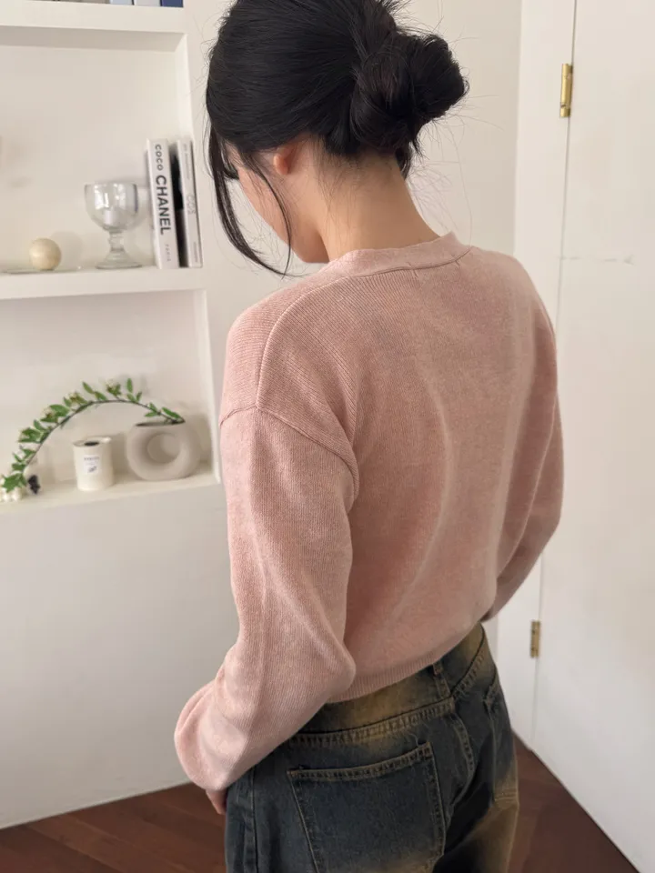 {✩봄 신상 / 넉넉 여리핏✩} 🌸팔뚝살 커버 맛집🌸 파스텔 니트 브이넥 가디건 상세 이미지 20