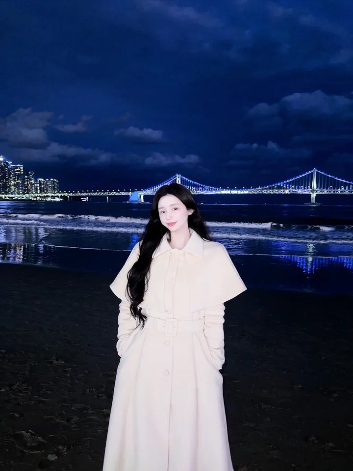 [빠른배송💗/기획특가💗] 벨 블랑쉬 케이프 스노우 아이보리 벨트 플레어 롱 코트 (high quality - 아이,핑크 고퀄리티 겨울 한겨울 방한 연말룩 페이크퍼 에코퍼) 상세 이미지 48