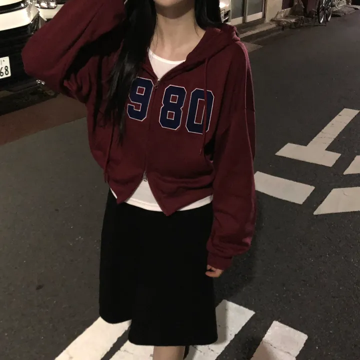 [기모추가!가을신상🤎]투웨이 도톰 자수 레터링 후드집업 7color 상세 이미지 11