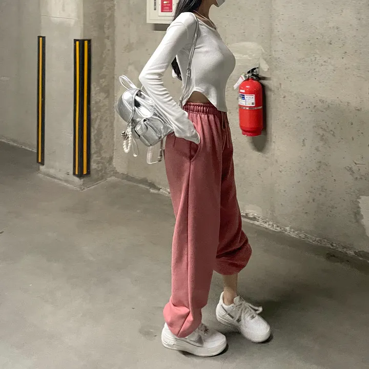 [8color/MADE] 하이퀄리티 웨하스 탄탄 와이드 조거팬츠 봄트레이닝 상세 이미지 57
