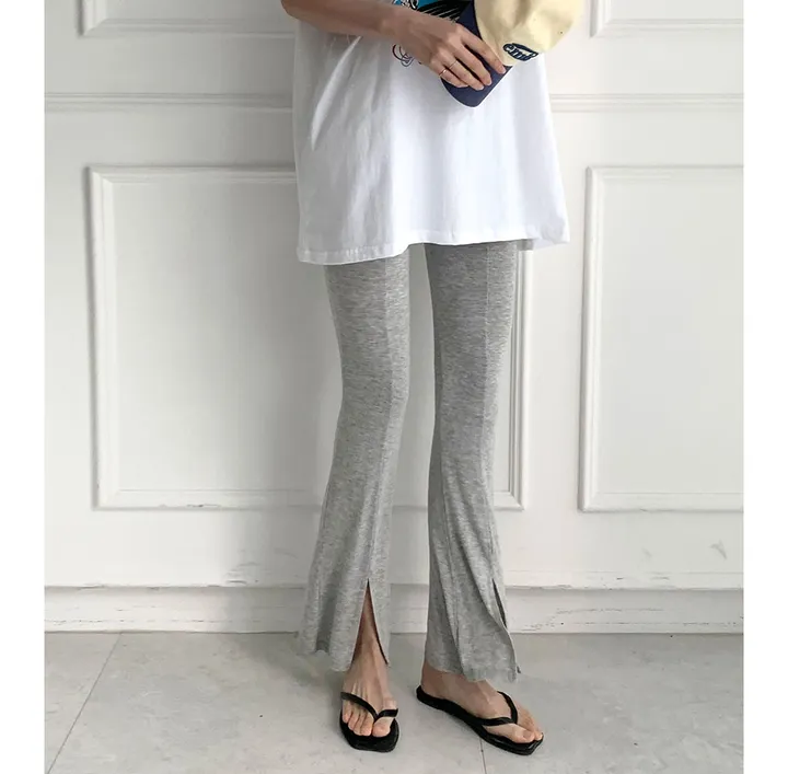 F-XL 여름 찰랑 실키 앞트임 밴딩 롱 레깅스(2C) 상세 이미지 5