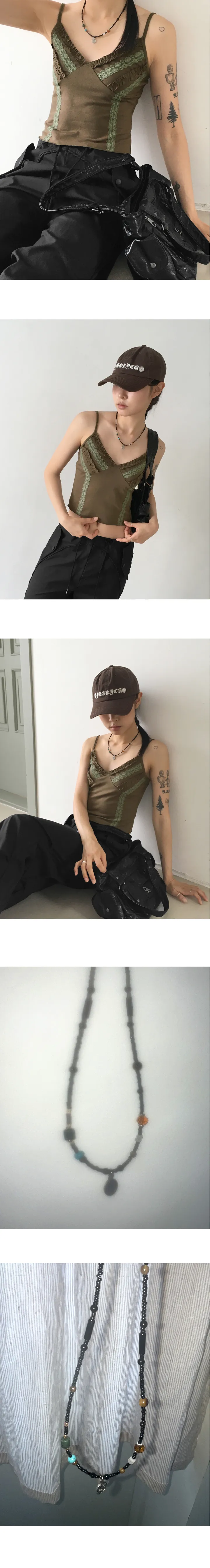 너튼 보헤미안 원석 목걸이 상세 이미지 4