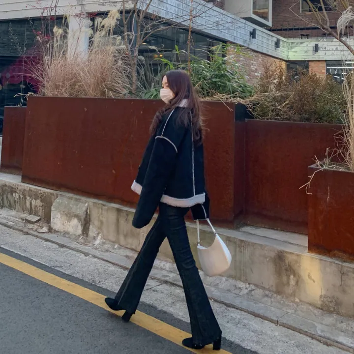 [심쿵핏/털빠짐X] 따뜻 도톰 파스텔 루즈핏 앙고라 모헤어 크롭 브이넥 벌룬 소매 깃털 퍼 니트 가디건 상세 이미지 39