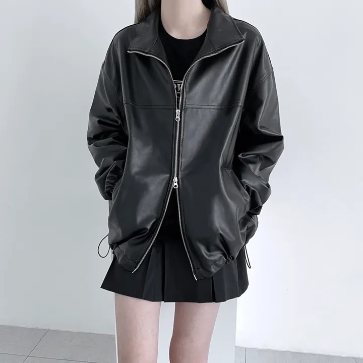 balloon leather jacket! 2col 상세 이미지 10