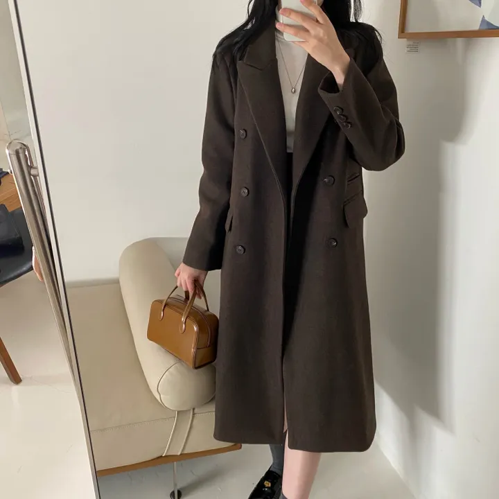 플룻 코트 봄코트 롱코트 하객룩 울코트 상세 이미지 33