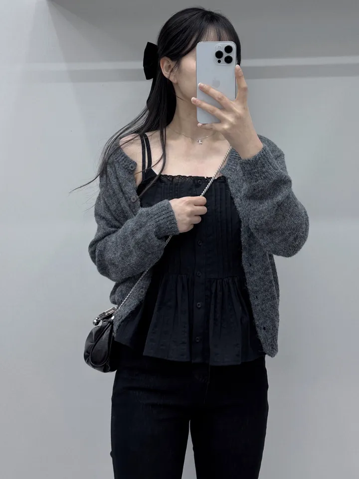 [여리핏/주문폭주] 뽀용 파스텔 라운드 알파카 니트 가디건/ 알파카가디건 여리가디건 봄가디건 간절기가디건 핑크가디건 청순여리 봄옷 레이어드 루즈핏가디건 얇은가디건 핑크가디건 상세 이미지 31