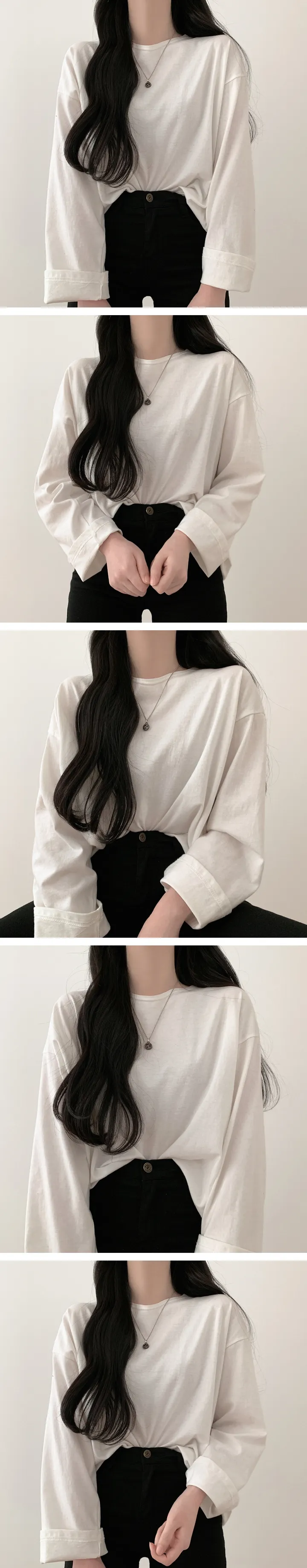 비비드 라운드긴팔티셔츠 [12color] 상세 이미지 10