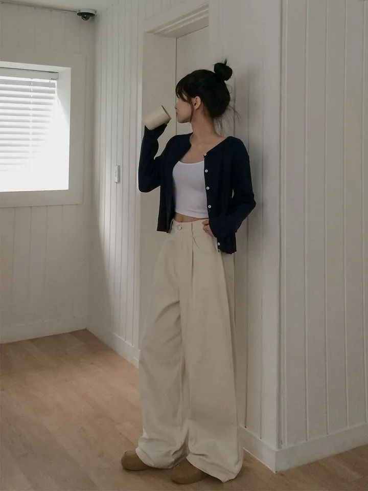 +영상[핏강추🤎] 틴츠 핀턱 코튼 와이드핏 롱 팬츠 3colors 상세 이미지 12