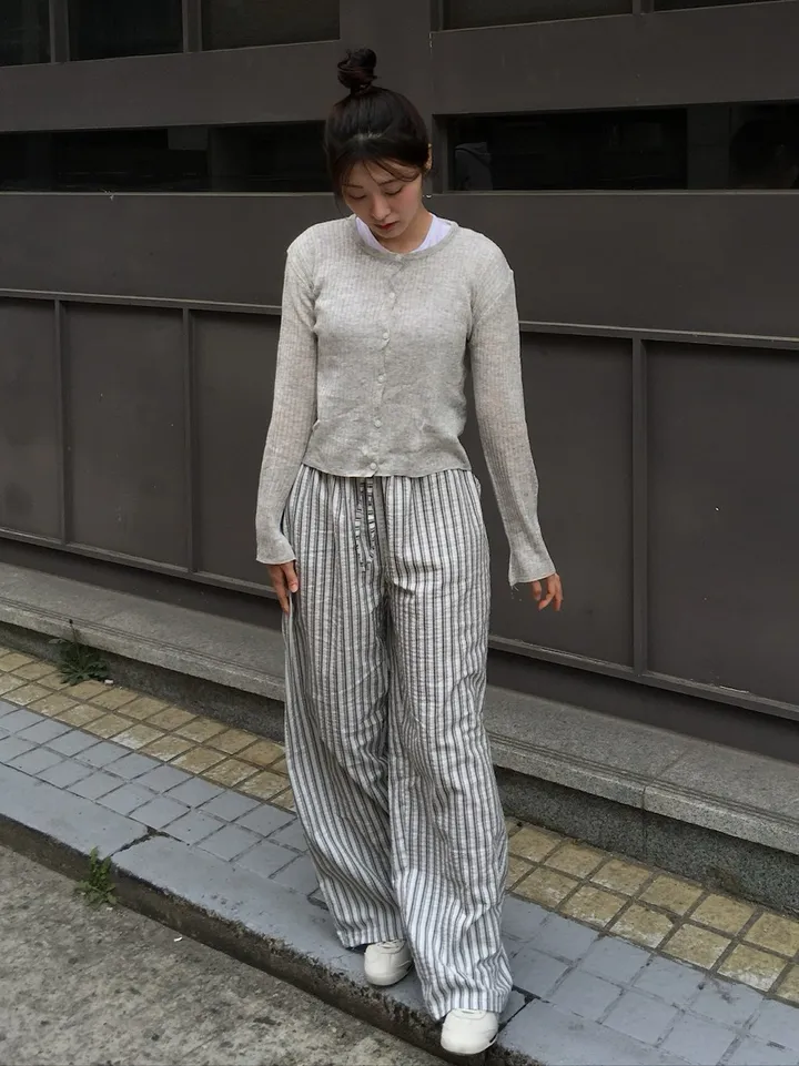 *주문폭주 순차발송* 가성비 빈티지 사계절 린넨 라운드 데일리 가디건 니트 (6color) 상세 이미지 35