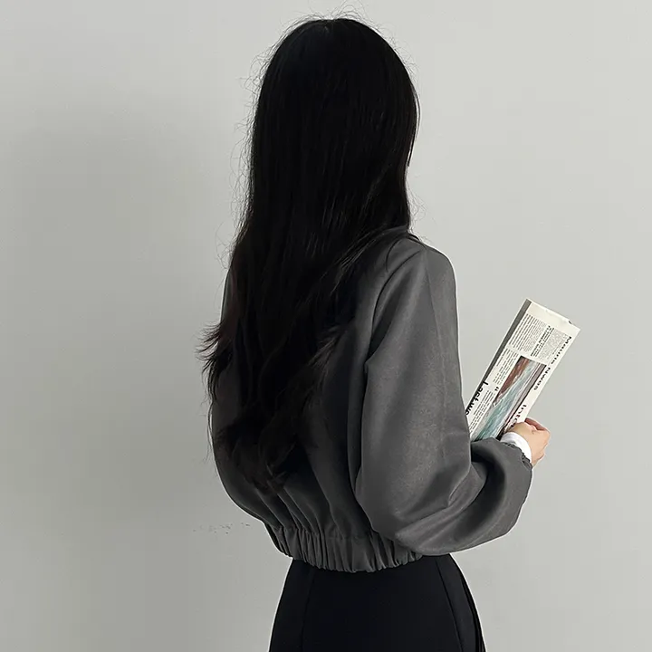 [봄재진행! *투웨이집업/빠른배송🤎스웨이드자켓,세무자켓,크롭아방핏 봄신상] 스웨이드투웨이점퍼 상세 이미지 8