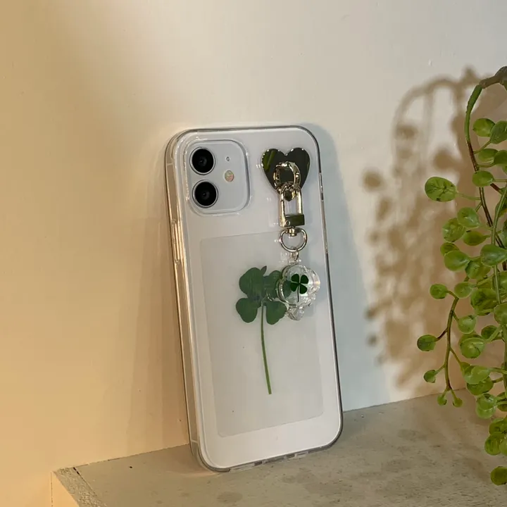 [케이스세트🍀] 생화 클로버 키링 케이스 real clover keyring phonecase (행운선물/졸업선물/수능선물/스승의날선물/어버이날선물/친구선물) 상세 이미지 13